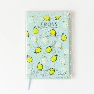 Olie gevulde rubber mouwen PVC notebook card set droom pailletten macaron student notebook Oranje
