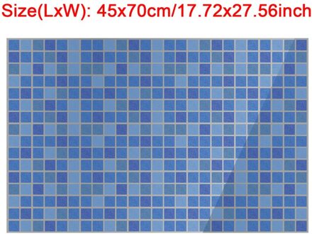 Olie-Proof Keuken Muur Sticker Zelfklevende Rooster Stickers Aluminiumfolie Toiletten Badkamer Waterdichte Decoratieve Behang blauw