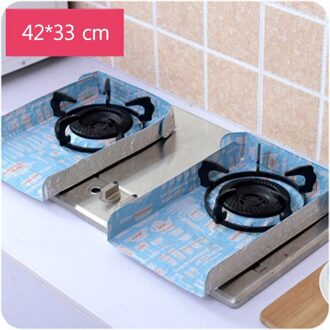 Olie-Proof Pad Keuken Aluminiumfolie Tin 2 Stuk Gas Gevulde Fornuis Tafel Olie-Proof Pad kussen Warmte-Proof Pad Olie-Proof Papier blauw-tableware