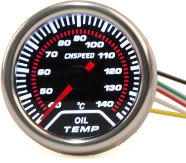 Olie Temp Gauge 2 "(52Mm) rook Len 40-140 C Graden Pointer Olie Temp Gauge Auto Meter Met Sensor YC101229