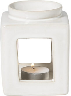 Oliebrander reactive glaze - beige - 11x9x9 cm