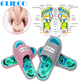 OLIECO Feett Massage Slippers Acupuncture Feet Acupoint Activating Reflexology Massage Shoes Feet Care Massageador Sandal Unisex