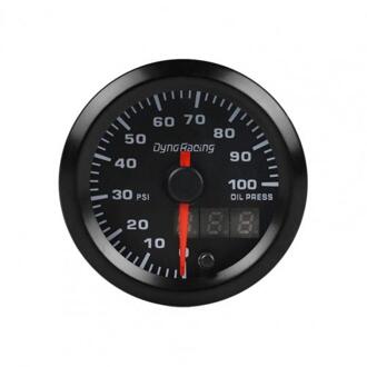 Oliedrukmeter Dual Display 0-100PSI Abs 12V 7 Kleur Olie Druk Meter Voor Auto Accessoires