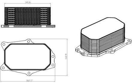 Oliekoeler, motorolie 31825