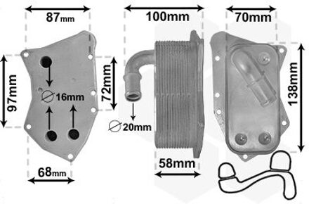 Oliekoeler, motorolie 37013712