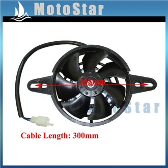 Oliekoeler Water Cooler Elektrische Radiator Koelventilator Voor Chinese ATV Quad Go Kart Buggy Motorfiets 150cc 200cc 250cc