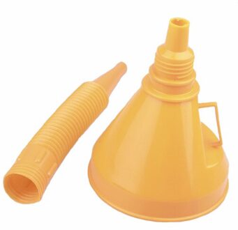 Olieman Filter Trechter Auto Reparatie Tool Olie Vullen Apparatuur Met Filter Flexibele Buis Voor Veiligheid Emergency Travel Auto Accessoires geel
