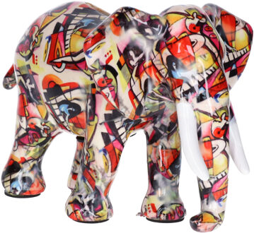 Olifant dieren spaarpot rood 22 cm - Spaarpotten Multikleur