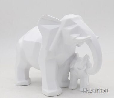Olifant Hars Home Decoratie Accessoires Ambachten Goud Moderne Geometrische Voor Standbeeld Ornamenten Moeder En Kind Dier