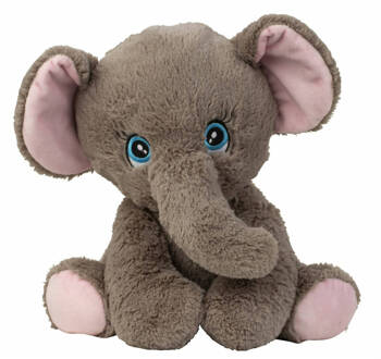 Olifant knuffel van zachte pluche - speelgoed dieren - 31 cm - Knuffeldier Multikleur