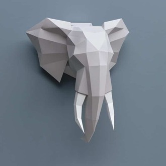 Olifant paper kit DIY trofee