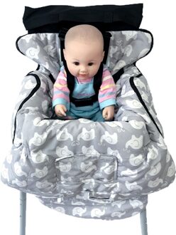 Olifant Patroon Baby Stoel Cover Beschermende Hoge Kussen Polyester Perzik Huid Unisex Winkelwagen Universele Winkelen Seat Pad