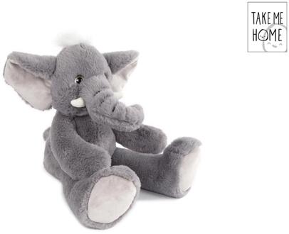 olifant pluche S grijs 22cm