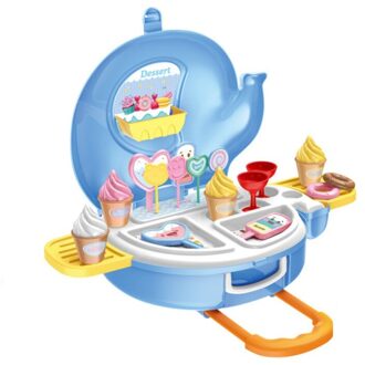 Olifant Trolley Speelgoed Simulatie Keuken Kookgerei Set Speelgoed blauw