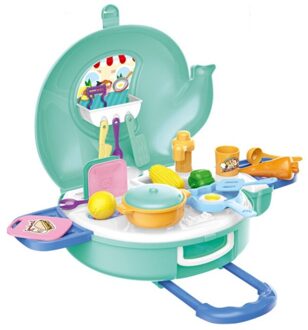 Olifant Trolley Speelgoed Simulatie Keuken Kookgerei Set Speelgoed groen