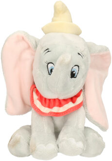 Olifanten speelgoed artikelen Disney Dumbo/Dombo olifant knuffelbeest grijs 20 cm Multi