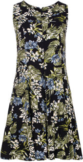 Olijf Bloemen Cloche Jurk - XL