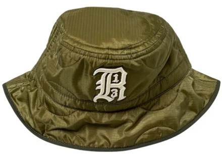 Olijf Quilted Bucket Hat R13 , Green , Heren - ONE Size
