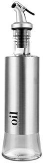 Olijfolie Cruet Fles Dispenser Keuken Rvs No-Drip Flessen Soja Cruet Saus Azijn Dispenser Schenker Fles