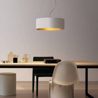 Olimpia LED hanglamp met elegant bladgoud wit, goud