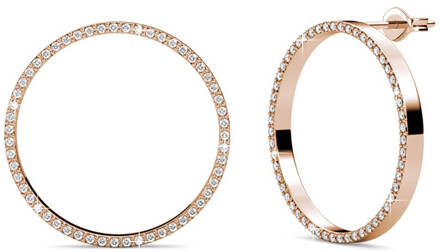 Olina Oorbellen - Roségoud en Kristal