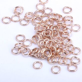 Olingart Open Jump Ring 5Mm/6Mm/7Mm/8Mm/10Mm Link Loop rose Goud Diy Sieraden Maken Connector 5mm 300stk RG
