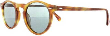 Oliver volkeren rond heren Semi Matt Havana Indigo fotochrome zonnebril Bruin - One Size