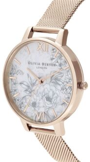 Olivia Burton Bloemenwijzer Mesh Armband Horloge Lila