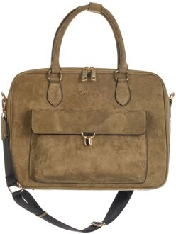 Olivia Lauren Alex Laptopbag green Groen - H 30 x B 43 x D 6.5 cm