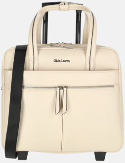 Olivia Lauren Leila business trolley 16 inch white Wit