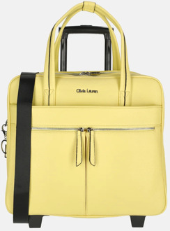 Olivia Lauren Leila business trolley 16 inch yellow Geel