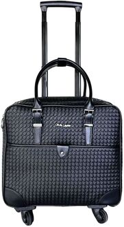 Olivia Lauren Raphael Business Trolley black zachte koffer pilotenkoffer Zwart - H 37 x B 42 x D 16 cm
