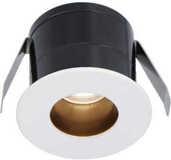 Olivia Mini LED Inbouwspot - 12 Volt 3 Watt 150 lumen - 2700K warm wit - Dimbaar - Verzonken - Plat 36mm - IP44 waterdicht - Wit
