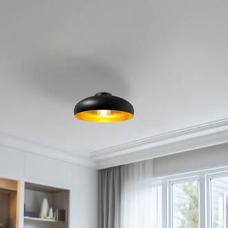 Olli plafondlamp, zwart/goud Ø 40 cm, metaal, E27 zwart, goud
