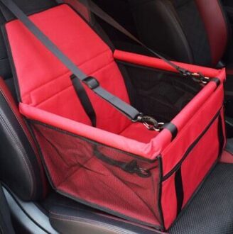 OLN Reizen Hond Auto Seat Cover Opvouwbare Hangmat Pet Carriers Bag Carrying Voor Katten Honden transportin perro autostoel hond rood