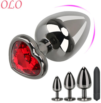 OLO S/M/L Multispeed Anal Plug Prostate Massager Butt Plug Sex Toys for Men Women Bullet Vibrator Couple Anus Dilator