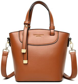 Olsitti Casual Pu Lederen Handtassen Voor Vrouwen Dames Messenger Bags Dames Luxe Schoudertas Dames Tote karamel kleur