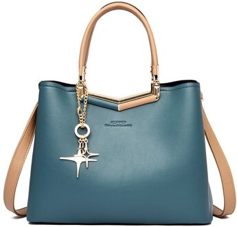 Olsitti Effen Kleur Pu Lederen Schoudertassen Voor Vrouwen Reistas Simple Dames Crossbody Bag Sac Een belangrijkste meer blauw