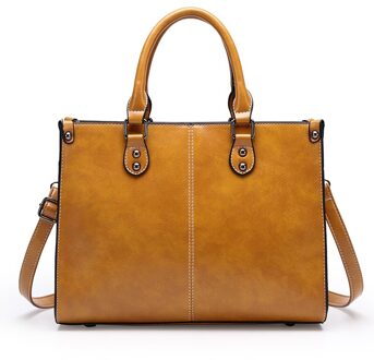 Olsitti Luxe Vrouwen Handtassen Tassen Grote Draagtas, pu Lederen Schoudertassen Voor Vrouwen Beroemde Bolsos Mujer gember