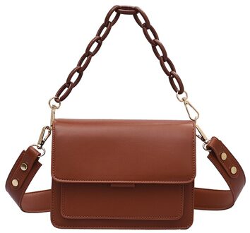 Olsitti Pu Lederen Ketting Schoudertassen Voor Vrouwen Zomer Dame Handtas Vrouwelijke Mode Crossbody Sac Epaule licht bruin