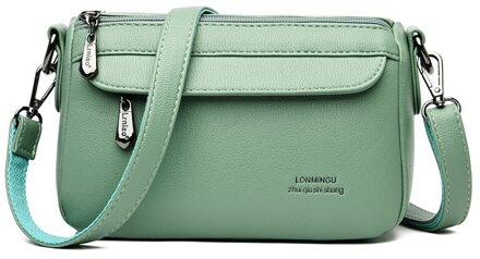 Olsitti Pu Lederen Luxe Schoudertassen Voor Vrouwen Crossbody Kleine Vierkante Tas Vrouwen Handtassen Sac Epaule groen