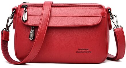 Olsitti Pu Lederen Luxe Schoudertassen Voor Vrouwen Crossbody Kleine Vierkante Tas Vrouwen Handtassen Sac Epaule rood