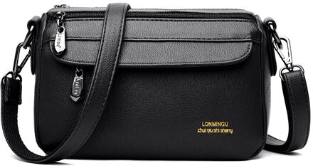 Olsitti Pu Lederen Luxe Schoudertassen Voor Vrouwen Crossbody Kleine Vierkante Tas Vrouwen Handtassen Sac Epaule zwart