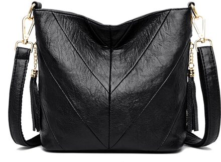 Olsitti Streep Schoudertassen Voor Vrouwen Zomer Dames Zachte Messenger Bag Bolsas Feminina zwart