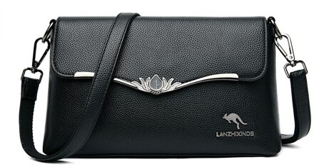 Olsitti Vrouwen Schoudertassen Voor Vrouwen Leder Messenger Handtassen Luxe Sac A Main zwart