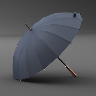 Olycat 16K Paraplu Regen Vrouwen Luxe Houten Handvat Lange Paraplu Mannen Business Japanse Stijl Automatische Paraplu Winddicht grijs