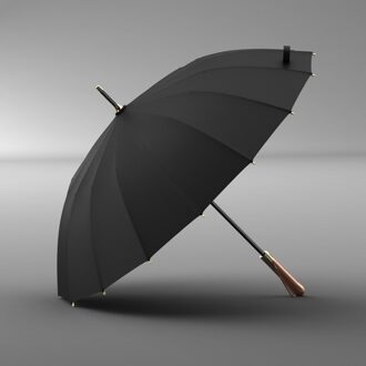 Olycat 16K Paraplu Regen Vrouwen Luxe Houten Handvat Lange Paraplu Mannen Business Japanse Stijl Automatische Paraplu Winddicht zwart