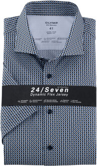 OLYMP 24/seven level 5 overhemd met korte mouwen Blauw - 40 (M)
