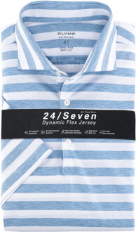 OLYMP 24/seven level overhemd met korte mouwen Blauw - 38 (S)
