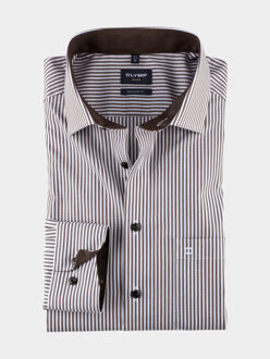 OLYMP Business hemd lange mouw 122264-hemden 122264/28 Bruin - 44 (XL)